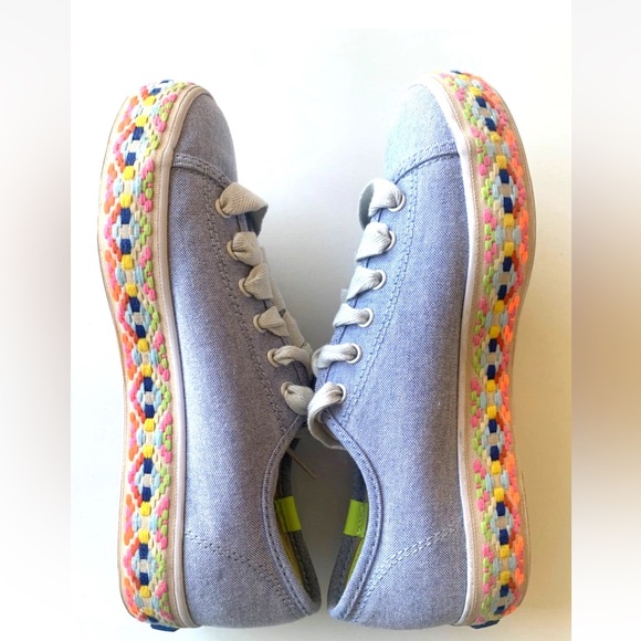 Keds Shoes - Keds Blue Sneakers with colorful soles